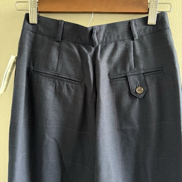 VTG Ralph Lauren Women’s Sz XS/S Wool Plaid Pleated Trouser Pants USA Made NEW - Picture 8 of 15